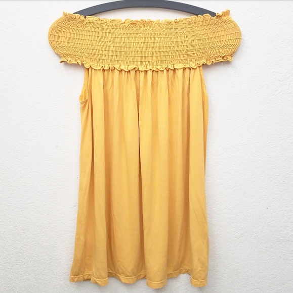 Max Studio Tops - Max studio Mustard Yellow Off The Shoulder Top